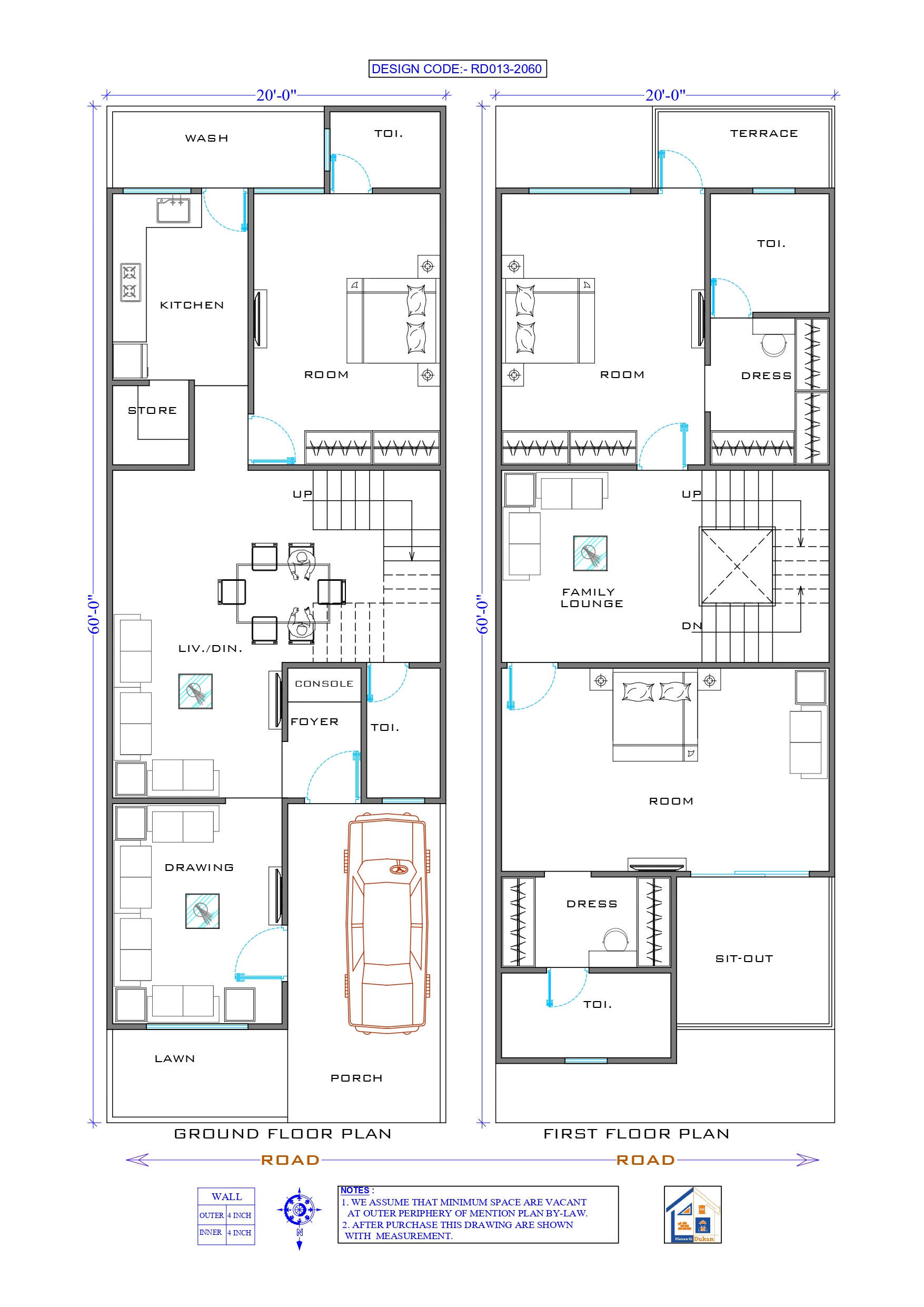 GROUND & FIRST FLOOR II 20X60 II SMALL HOUSE-013