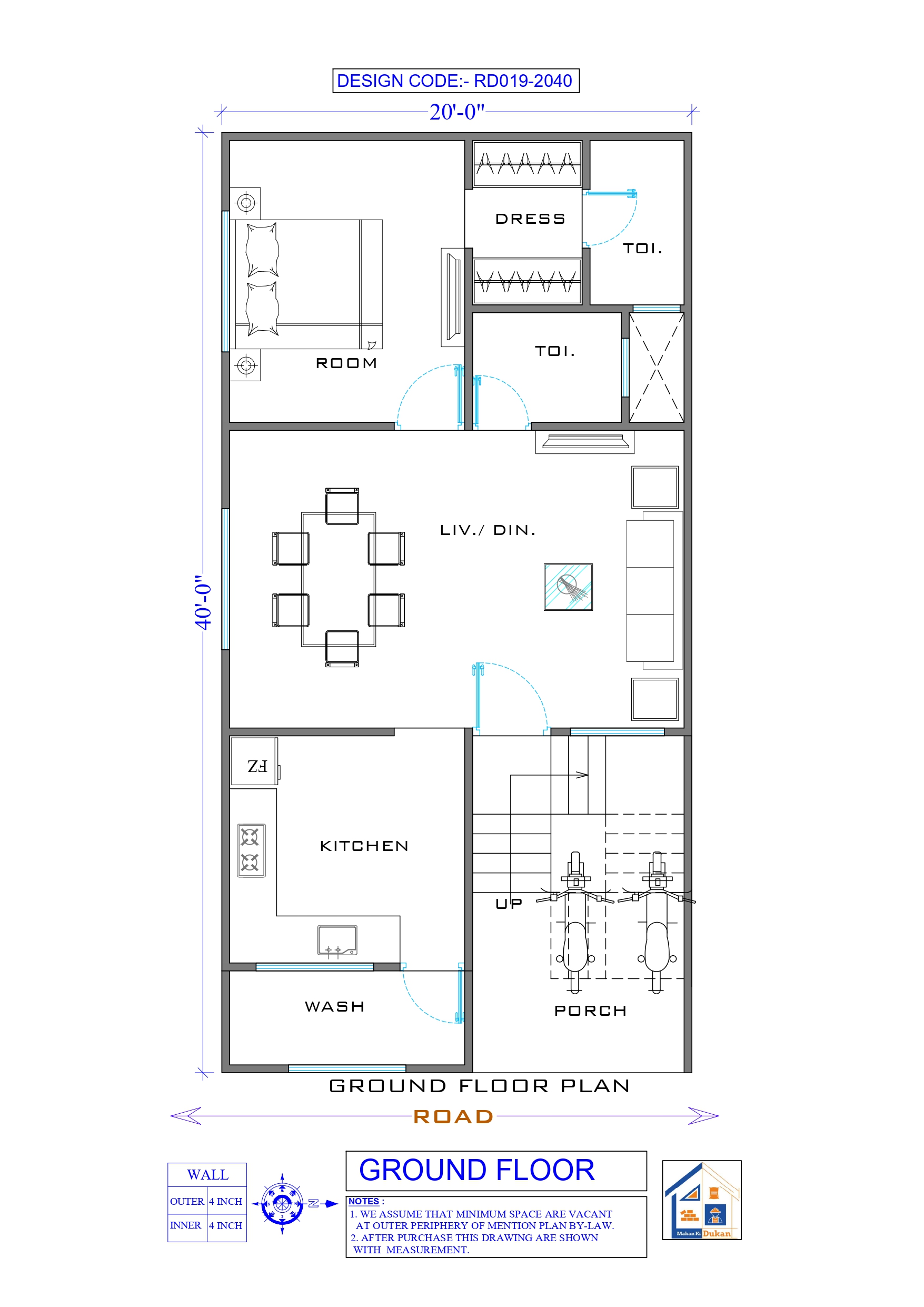 GROUND FLOOR II 20X40 II SMALL HOUSE-019