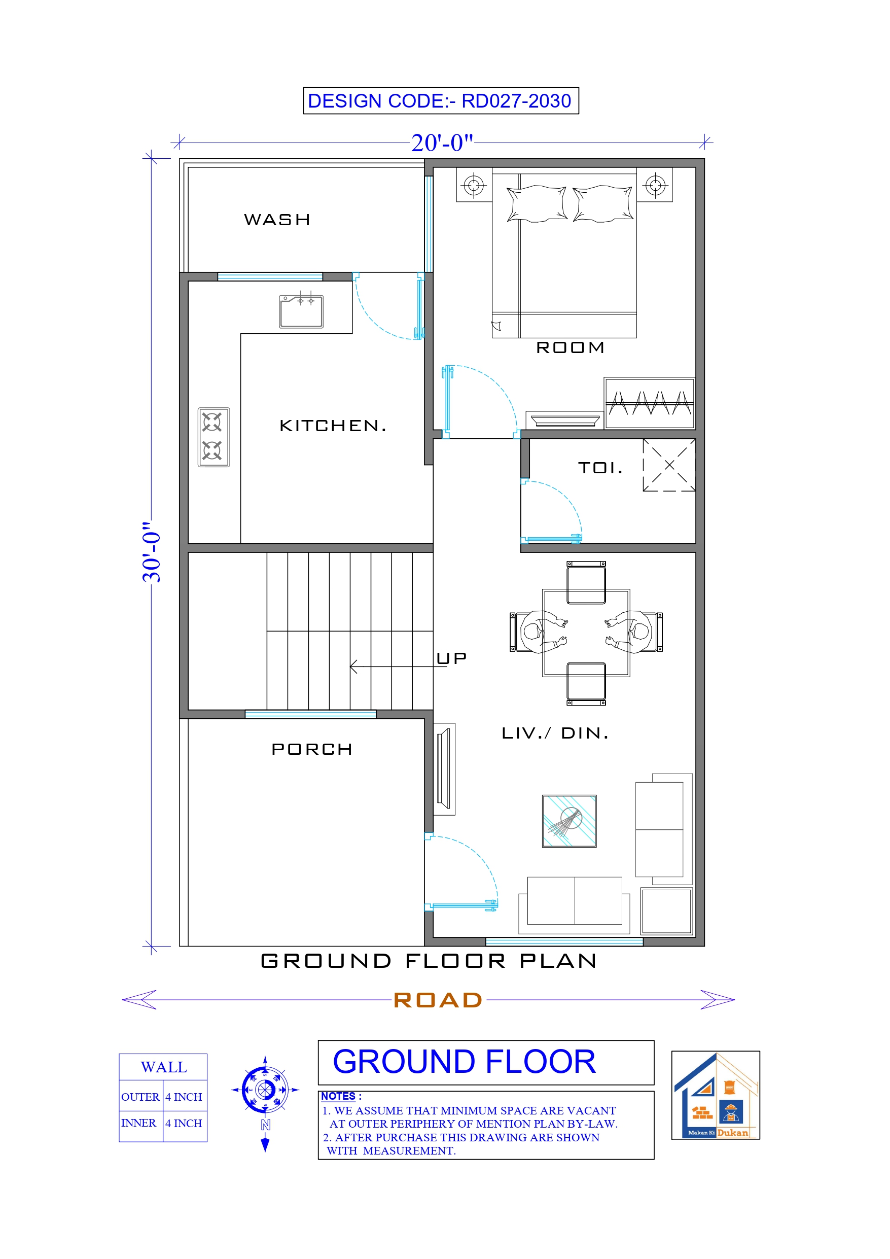 GROUND FLOOR II 20X30 II SMALL HOUSE-027