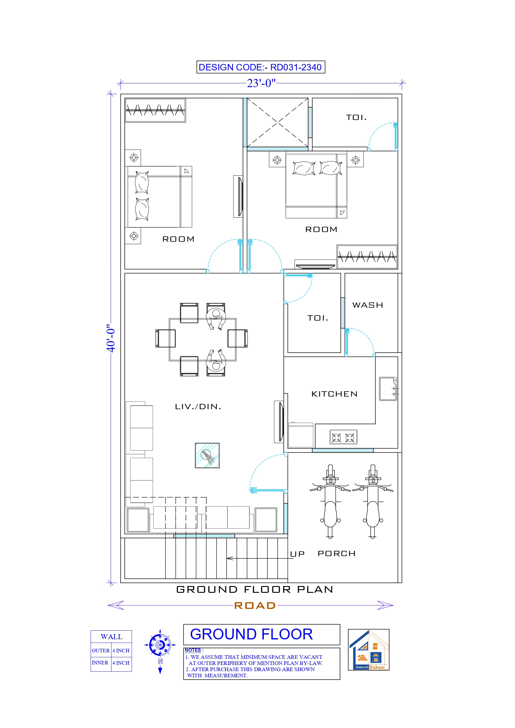 GROUND FLOOR II 23X40 II SMALL HOUSE-031