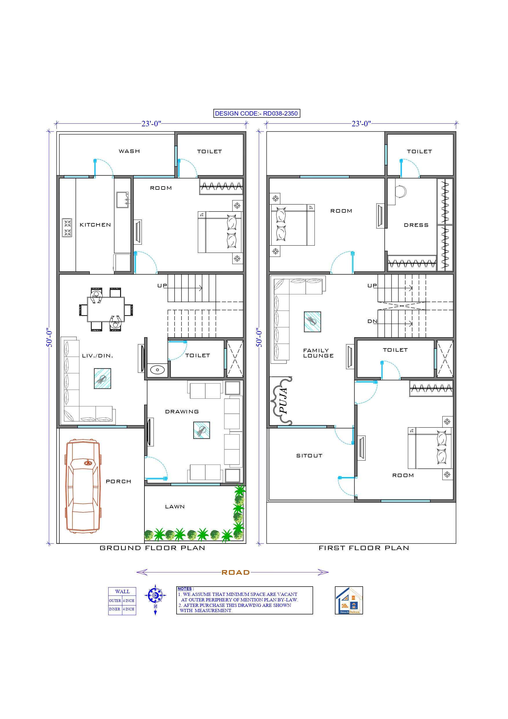 GROUND & FIRST FLOOR II 23X50 II SMALL HOUSE-038