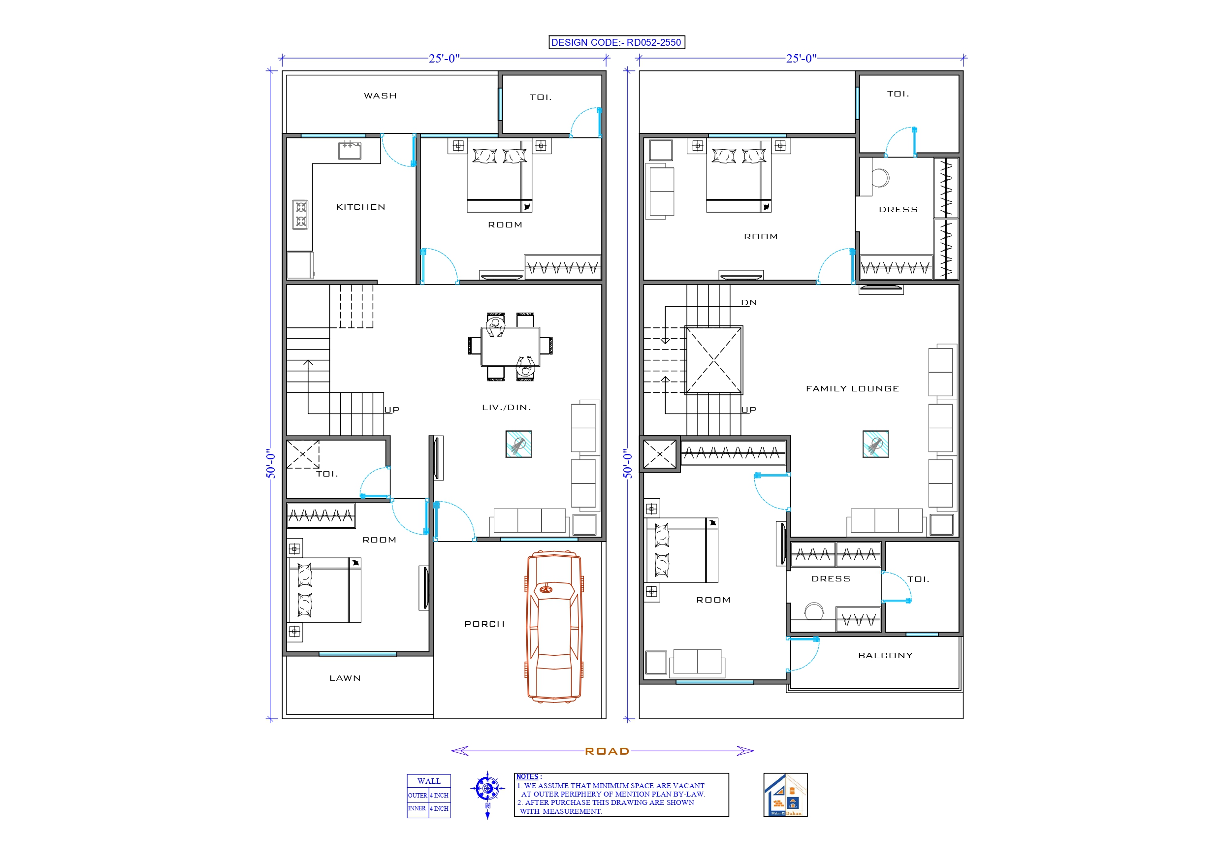 GROUND & FIRST FLOOR II 25X50 II LUXURY HOUSE-052