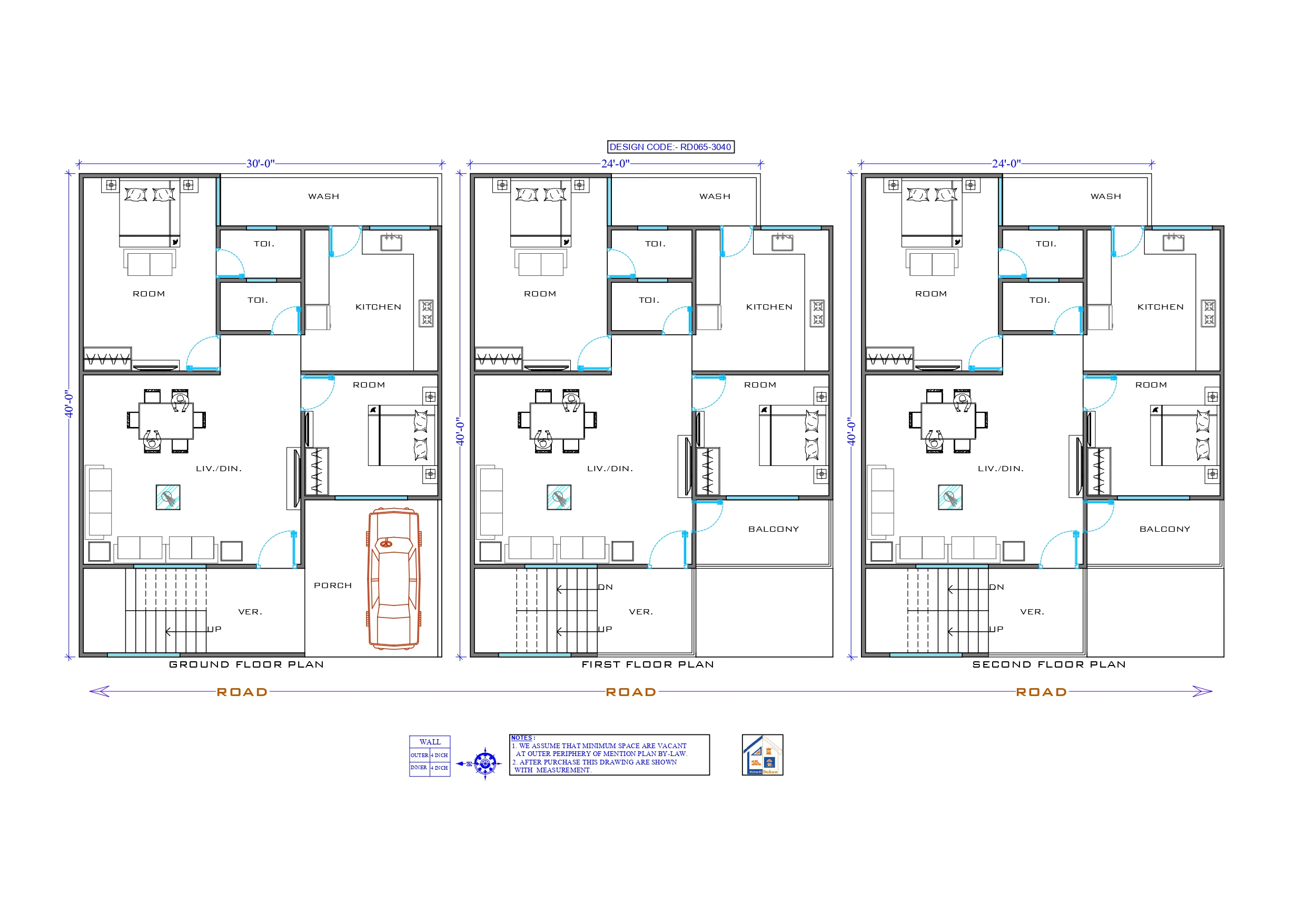 GROUND+2 II 30X40 II LUXURY HOUSE-065