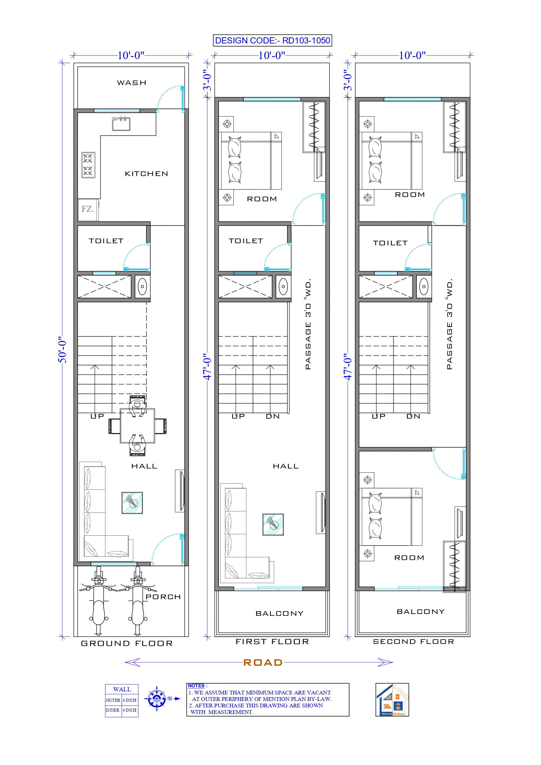 GROUND+2 II 10X50 II LUXURY HOUSE-103