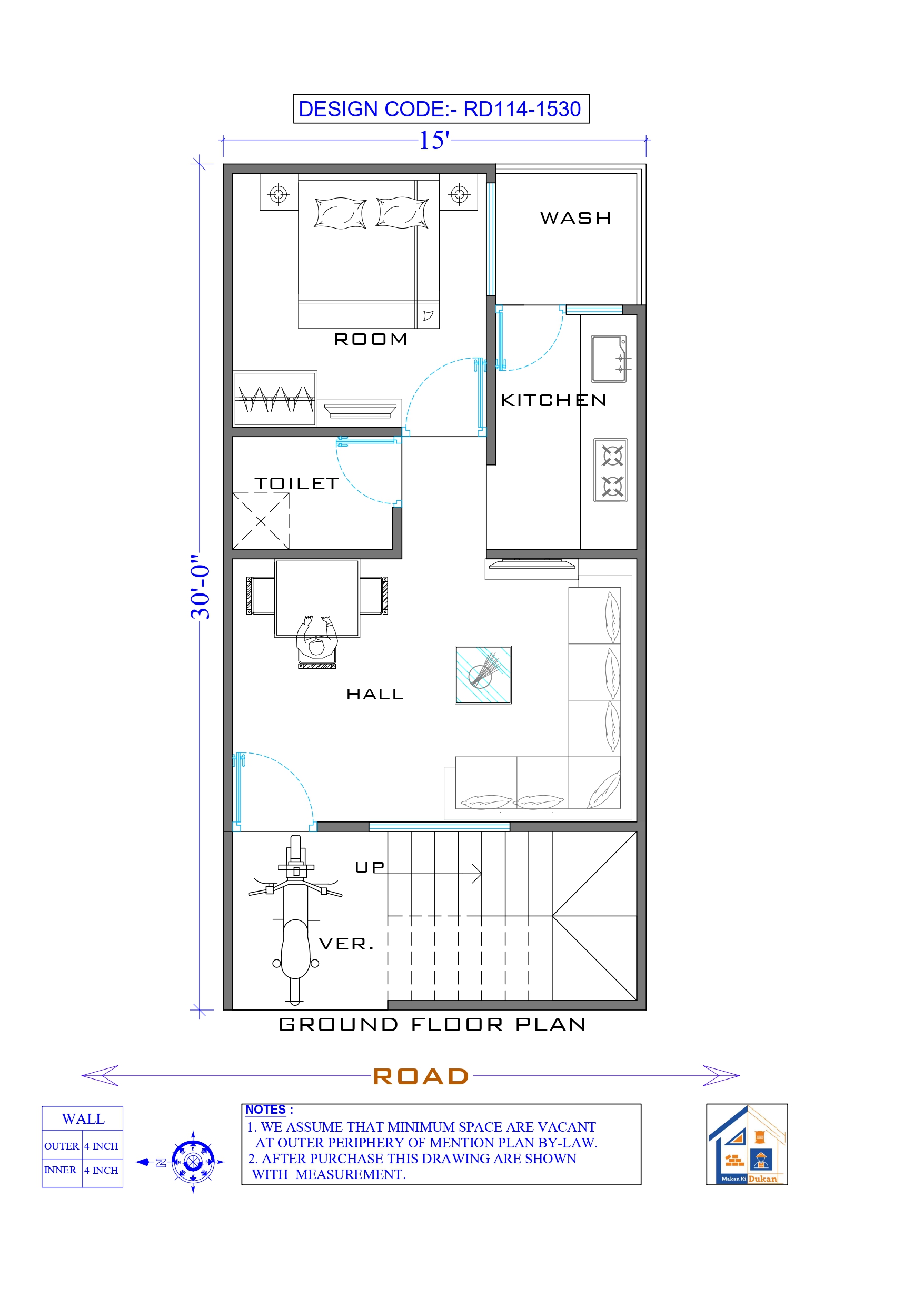 GROUND FLOOR II 15X30 II LUXURY HOUSE-114