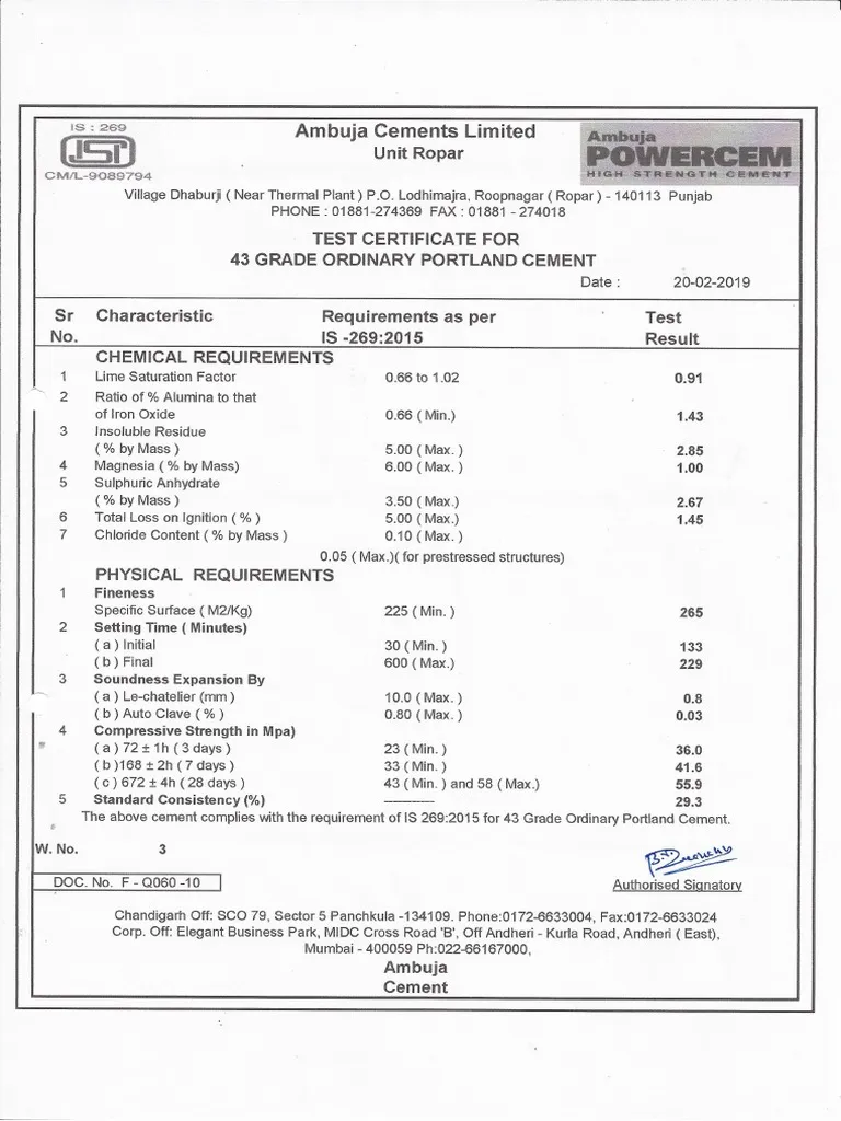 Ambuja OPC Cement