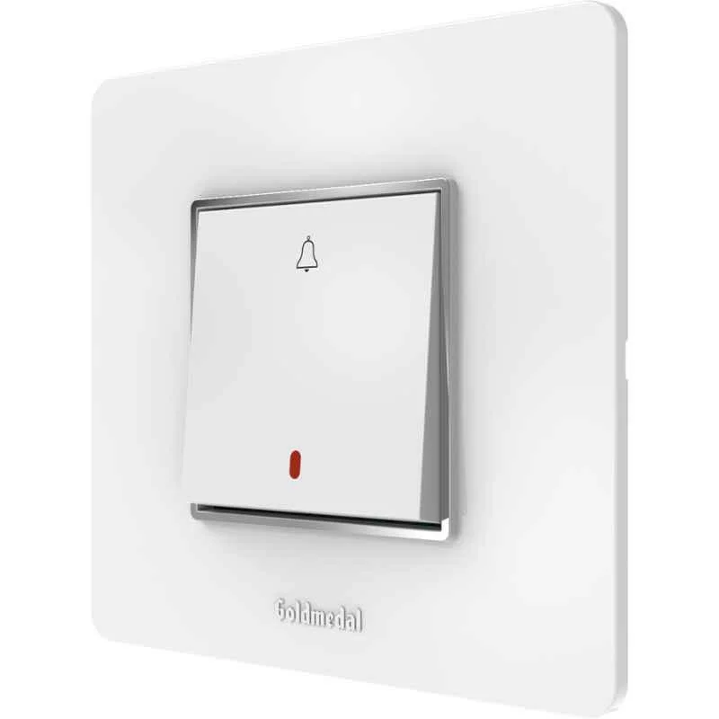 GOLDMEDAL AERO 10AX SWITCHES 240V-(2 MODULE) BELL PUSH SWITCH WITH IND.(LED)