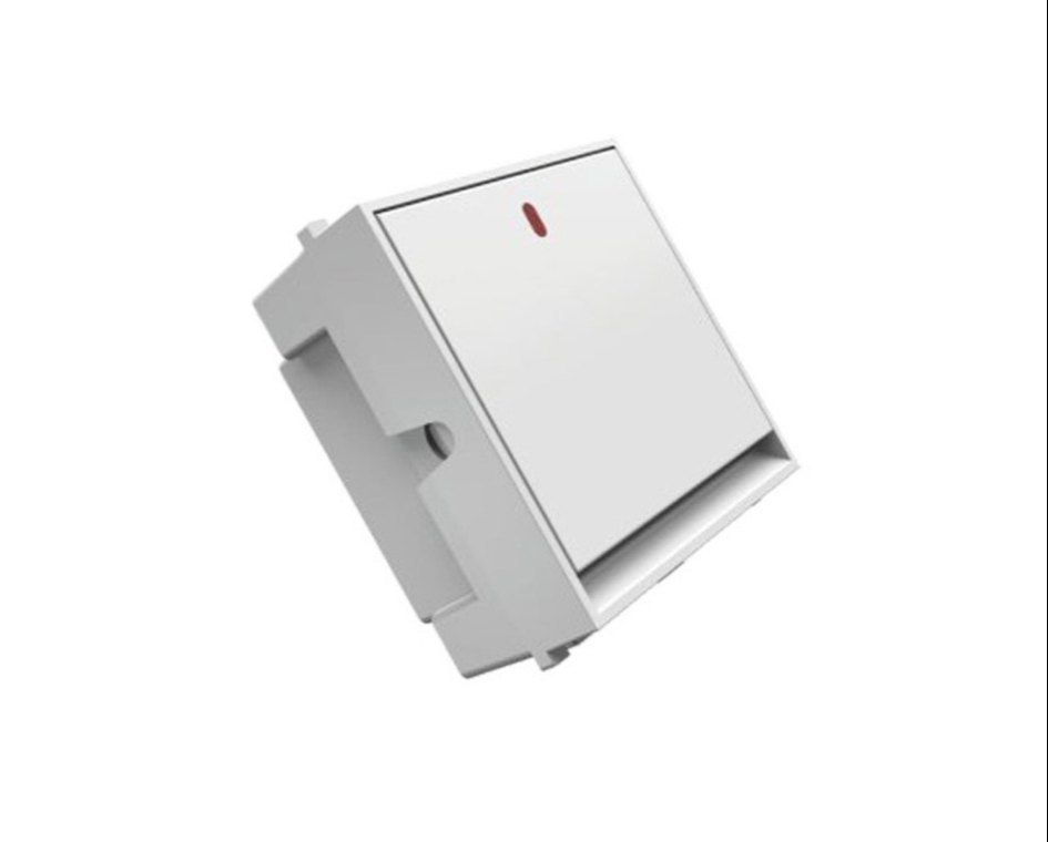 GOLDMEDAL AURA 10AX SWITCH 240V-(2 MODULE) 1 WAY SWITCH WITH INDICATOR