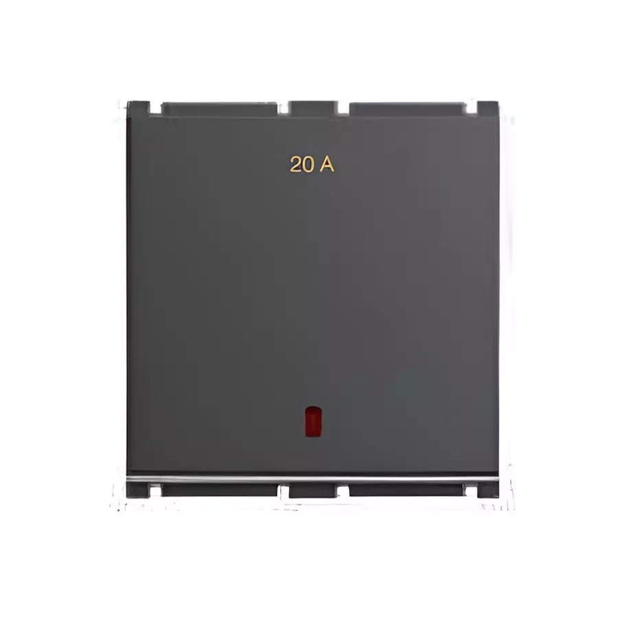 GOLDMEDAL AURA 20AMP SWITCH 240V-(2 MODULE) 1 WAY SWITCH WITH INDICATOR