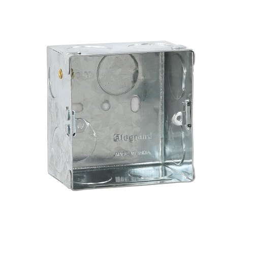 GOLDMEDAL 90 DEGREE 1&2M GALVANIZED FLUSH MOUNTING METAL GANG BOXES (75*73*51)